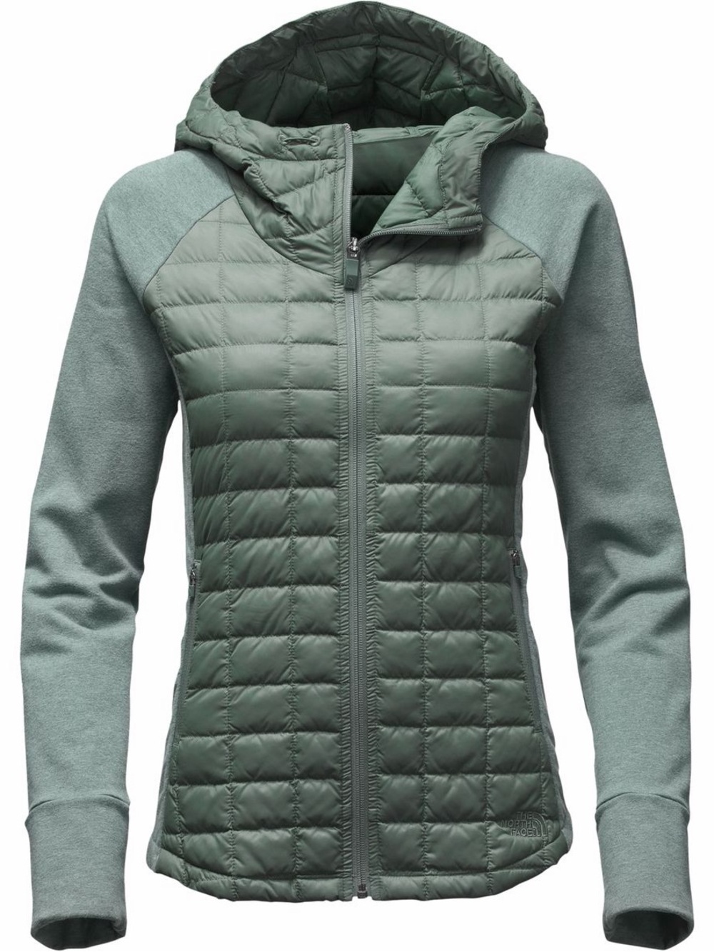 The North Face Woman Green Hybrid Thermoball Quilt Zip-Up Jacket SMALL Granola